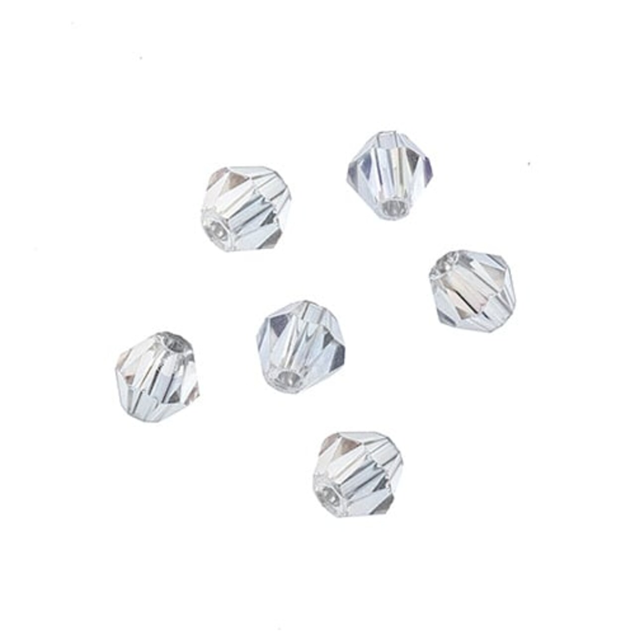 Crystal Lane DIY 2-Strand 7in Transparent Finish Glass Bicone Bead Strands